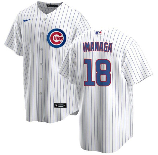 Men's Chicago Cubs #18 Shōta Imanaga White Cool Base Stitched Baseball Jersey